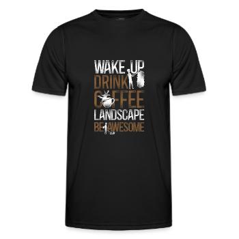 Landscaper Landscaping Landscape - Men's Functional T-Shirt - black - Front - AI Model Male 178 dark (178cm)