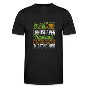 Landscaper Landscaping Landscape - Men's Functional T-Shirt - black - Front - AI Model Male 178 dark (178cm)