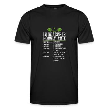 Landscaper Landscaping Landscape - Men's Functional T-Shirt - black - Front - AI Model Male 178 dark (178cm)