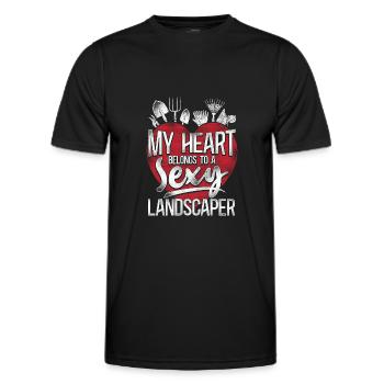 Landscaper Landscaping Landscape - Men's Functional T-Shirt - black - Front - AI Model Male 178 dark (178cm)
