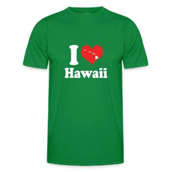 Citoyen américain État américain Amour I Heart Hawaii - T-shirt sport Homme - vert - Devant - AI Model Male 178 dark (178cm)