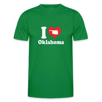 Citoyen américain État américain Amour I Coeur Oklahoma - T-shirt sport Homme - vert - Devant - AI Model Male 178 dark (178cm)