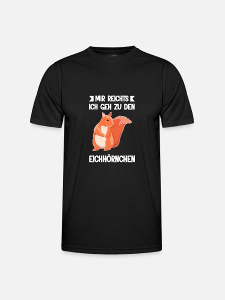 Eichhörnchen Tier Tiere Geschenk - Männer Funktions-T-Shirt - Schwarz