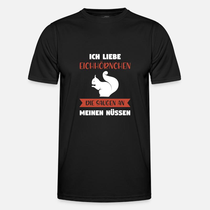 Eichhörnchen Tier Nagetier Geschenk - Männer Funktions-T-Shirt - Schwarz