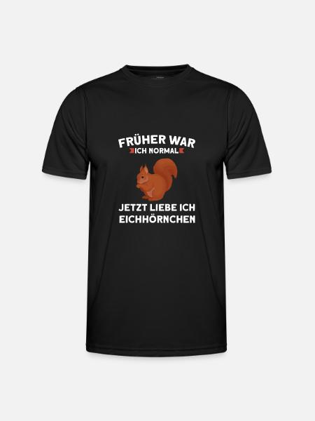 Eichhörnchen Tier Eichhörnchenliebhaber Geschenk - Männer Funktions-T-Shirt - Schwarz