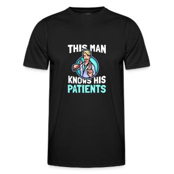 Zahnarzt Assistentin Zahnarzthelferin Zahnmedizin - Männer Funktions-T-Shirt - Schwarz - Vorne - AI Model Male 178 dark (178cm)