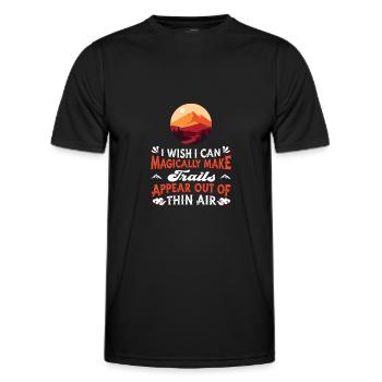 Hiking Trekking Hikers - Men's Functional T-Shirt - black - Front - AI Model Male 178 dark (178cm)