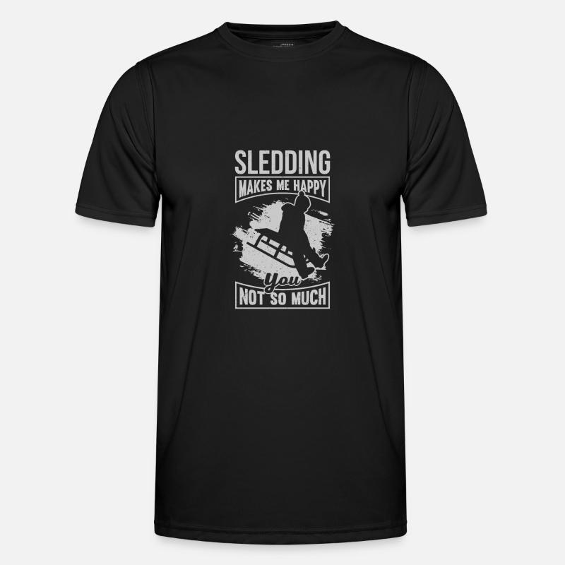 Sledging Winter Sledge Gift - Men's Functional T-Shirt - black