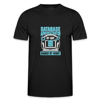 Administrateur de base de données DBA Gaming Gamer Gift - T-shirt sport Homme - noir - Devant - AI Model Male 178 dark (178cm)
