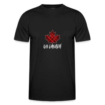 Canada Maple Leaf Flag Canada Vancouver Cadeau - T-shirt sport Homme - noir - Devant - AI Model Male 178 dark (178cm)