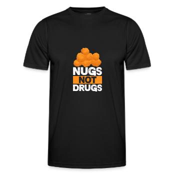 Poulet Volaille Poulet Nuggets Cadeau - T-shirt sport Homme - noir - Devant - AI Model Male 178 dark (178cm)