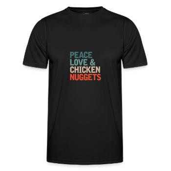 Poulet Volaille Poulet Nuggets Cadeau - T-shirt sport Homme - noir - Devant - AI Model Male 178 dark (178cm)