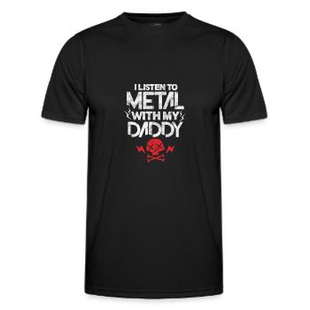Vater Heavy Metal - Männer Funktions-T-Shirt - Schwarz - Vorne - AI Model Male 178 dark (178cm)
