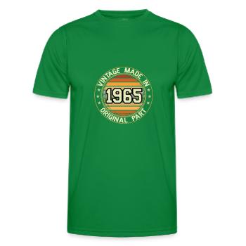 Vintage Made In 1965 Pièce originale Anniversaire 1965 - T-shirt sport Homme - vert - Devant - AI Model Male 178 dark (178cm)