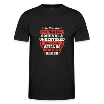 Gebaut in den 60er Jahren Geburtstag Männer Frauen Gebaut in der - Männer Funktions-T-Shirt - Schwarz - Vorne - AI Model Male 178 dark (178cm)