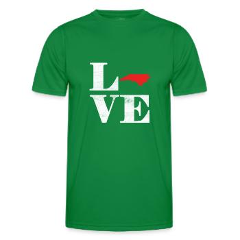 Fière Amérique Carte terrestre de l’État Amour Caroline du Nord - T-shirt sport Homme - vert - Devant - AI Model Male 178 dark (178cm)