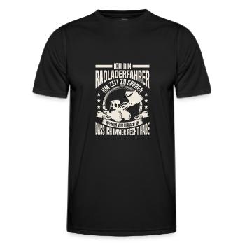 Radladerfahrer hat immer Recht Radlader - Männer Funktions-T-Shirt - Schwarz - Vorne - AI Model Male 178 dark (178cm)