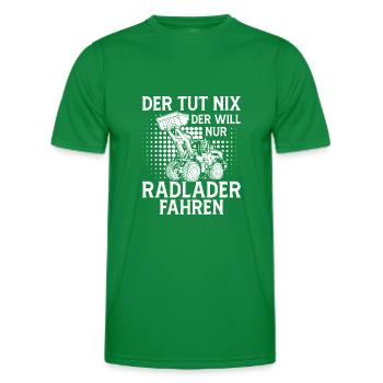 Radladerfahrer der tut nix Radlader - Männer Funktions-T-Shirt - Kelly Green - Vorne - AI Model Male 178 dark (178cm)