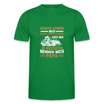 Radladerfahrer Papa Radlader Bauarbeiter - Männer Funktions-T-Shirt - Kelly Green - Vorne - AI Model Male 178 dark (178cm)