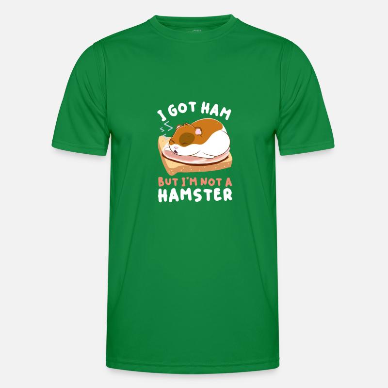 Hamster Schinken Hamsterbacken Essen Fleisch Männer Funktions-T-Shirt