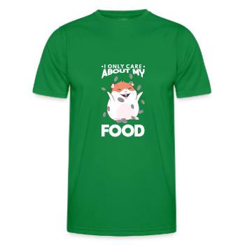 Ne me soucie que de ma nourriture Hamster Joues de hamster - T-shirt sport Homme - vert - Devant - AI Model Male 178 dark (178cm)