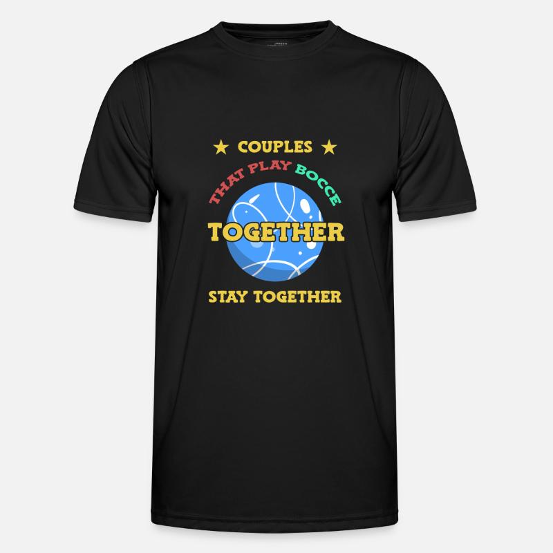 Boccia Boule Petanque - Männer Funktions-T-Shirt - Schwarz