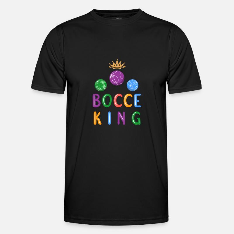 Boccia Boule Petanque - Männer Funktions-T-Shirt - Schwarz