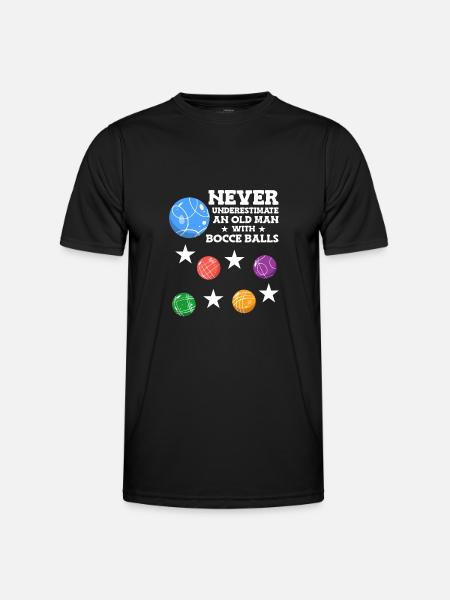 Boccia Boule Petanque - Men's Functional T-Shirt - black