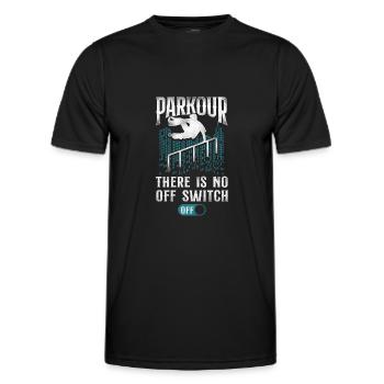 Parkour Free Running Traceur - T-shirt sport Homme - noir - Devant - AI Model Male 178 dark (178cm)