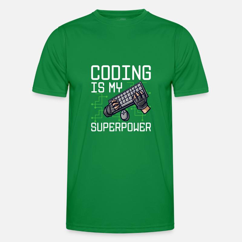 Coding Is My Superpower Programming Coder Computer Männer Funktions-T-Shirt
