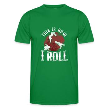 Parkour Free Running Traceur - Männer Funktions-T-Shirt - Kelly Green - Vorne - AI Model Male 178 dark (178cm)