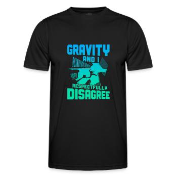 Parkour Free Running Traceur - T-shirt sport Homme - noir - Devant - AI Model Male 178 dark (178cm)