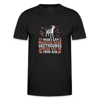 Chien Greyhound - T-shirt sport Homme - noir - Devant - AI Model Male 178 dark (178cm)