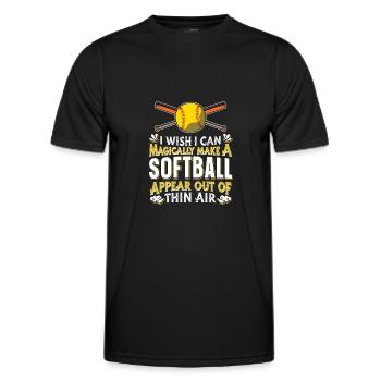 Softball - Männer Funktions-T-Shirt - Schwarz - Vorne - AI Model Male 178 dark (178cm)