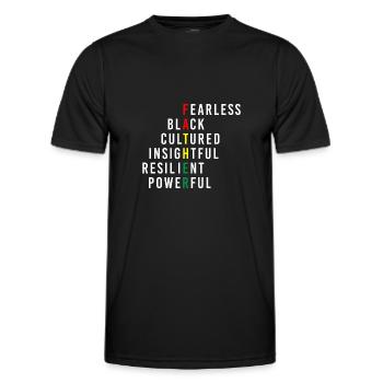 Black Father Black Cultured Fathers Day - Männer Funktions-T-Shirt - Schwarz - Vorne - AI Model Male 178 dark (178cm)