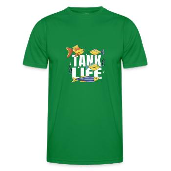 Aquaristic Aquarium Keeper Fishkeeper Eau salée - T-shirt sport Homme - vert - Devant - AI Model Male 178 dark (178cm)