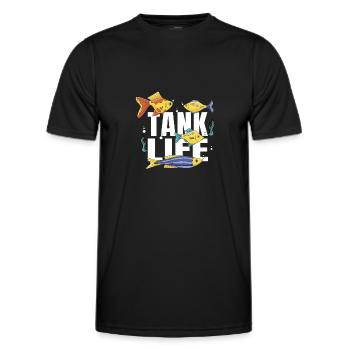 Aquaristik Aquarium Keeper Fishkeeper Salzwasser - Männer Funktions-T-Shirt - Schwarz - Vorne - AI Model Male 178 dark (178cm)