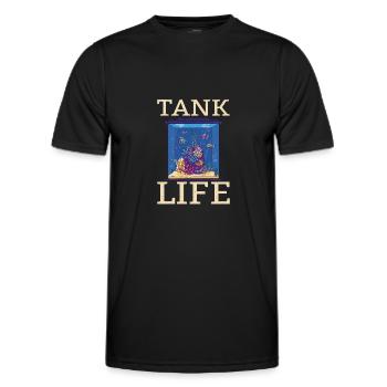 Aquaristik Aquarium Keeper Fishkeeper Salzwasser - Männer Funktions-T-Shirt - Schwarz - Vorne - AI Model Male 178 dark (178cm)