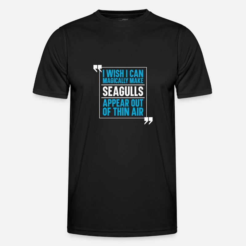 Möwe Seemöwe - Männer Funktions-T-Shirt - Schwarz