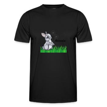 Hase Name Geschenk Antonia - Männer Funktions-T-Shirt - Schwarz - Vorne - AI Model Male 178 dark (178cm)