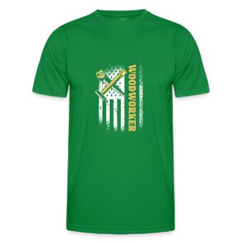 Funny Carpenter Craftsman Tool Fun Liebhab - Men's Functional T-Shirt - kelly green - Front - AI Model Male 178 dark (178cm)