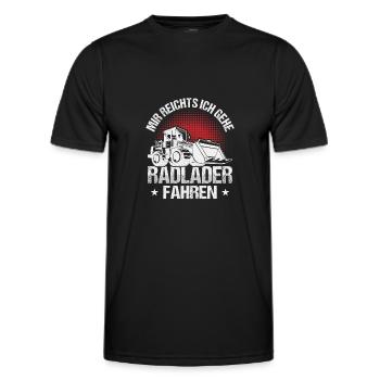 Ich gehe Radlader fahren Radladerfahrer - Männer Funktions-T-Shirt - Schwarz - Vorne - AI Model Male 178 dark (178cm)