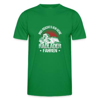 Ich gehe Radlader fahren Radladerfahrer - Männer Funktions-T-Shirt - Kelly Green - Vorne - AI Model Male 178 dark (178cm)