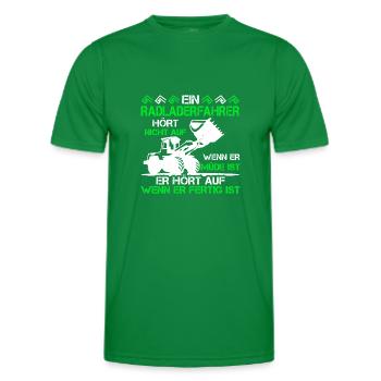 Radladerfahrer wenn fertig ist Radlader - Männer Funktions-T-Shirt - Kelly Green - Vorne - AI Model Male 178 dark (178cm)