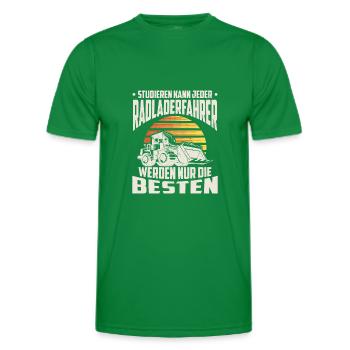 Radlader Radladerfahrer nur die Besten - Männer Funktions-T-Shirt - Kelly Green - Vorne - AI Model Male 178 dark (178cm)