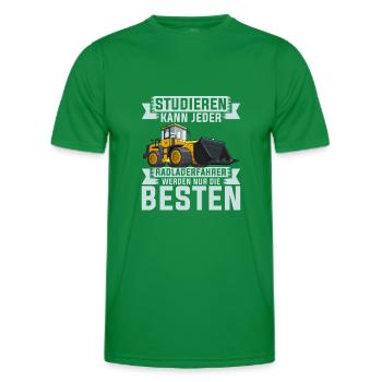 Radlader Radladerfahrer nur die Besten - Männer Funktions-T-Shirt - Kelly Green - Vorne - AI Model Male 178 dark (178cm)