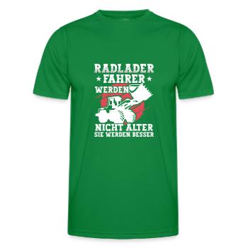 Radlader Radladerfahrer werden besser - Männer Funktions-T-Shirt - Kelly Green - Vorne - AI Model Male 178 dark (178cm)
