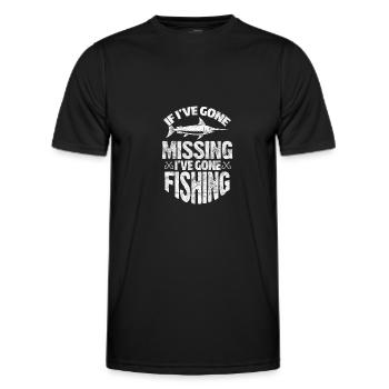 Angler - Männer Funktions-T-Shirt - Schwarz - Vorne - AI Model Male 178 dark (178cm)