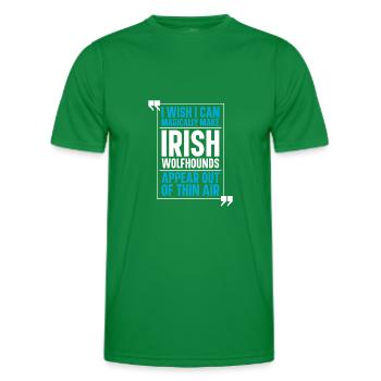 Irischer Wolfshund Hund - Männer Funktions-T-Shirt - Kelly Green - Vorne - AI Model Male 178 dark (178cm)