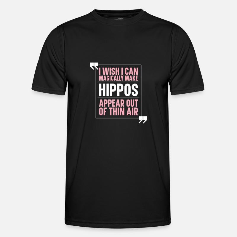 Nilpferd Hippo Flusspferd - Men's Functional T-Shirt - black